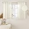 LAMIT Linen Curtains 40 Inch Length 2 Panels Cream Ivory Semi Sheer Light Filtering Panels Back Tab and Rod Pocket Neutral Drapes for BasementWindowLoft Room 34 x 40 Inch
