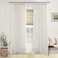 TWODRAPES Pinch Pleated Linen Curtains 108 Inches Long for Living Room 2 Panels Set Cream Ivory Flax Double Pleated Drapes Back Tab Neutral Boho Ceiling Floor 108 Inch Window Curtains Bedroom Natural