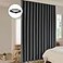 LuminBarrier Room Divider Curtain Sets with Bendable Ceiling Track 95 Blackout Total Privacy Ceiling Track Curtains Floor to Curtains Track Kits 833 ft Wide x 7 ft Tall Black 1 Panel