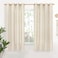 YoungsTex Rustic Linen Curtains 63 Inch Length 2 Panels for Living Room Window Light Filtering Drapes with Bronze Grommet Thick Textured for Country Bedroom 52 x 63 Inch