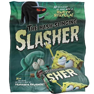 LOGOVISION Spongebob Blanket 50x60 Hash Slinging Slasher Silky Touch Super Soft Throw Blanket
