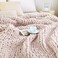 Admitrack Chunky Knit Blanket Throw 100 Hand Knit Chenille Throw Blanket for Sofa Home Decor Soft and Cozy Knitted Throw Blankets Pink51x63