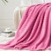 BEDELITE Fleece Throw Blanket for Couch 3D Ribbed Jacquard Soft and Warm Decorative Fuzzy Blanket Cozy Fluffy Plush Lightweight Hot Pink Throw Blankets for Bed Sofa 50x60 inches
