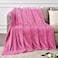 BEDELITE Fleece Throw Blanket for Couch 3D Ribbed Jacquard Soft and Warm Decorative Fuzzy Blanket Cozy Fluffy Plush Lightweight Hot Pink Throw Blankets for Bed Sofa 50x60 inches
