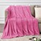 BEDELITE Fleece Throw Blanket for Couch 3D Ribbed Jacquard Soft and Warm Decorative Fuzzy Blanket Cozy Fluffy Plush Lightweight Hot Pink Throw Blankets for Bed Sofa 50x60 inches
