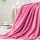 BEDELITE Fleece Throw Blanket for Couch 3D Ribbed Jacquard Soft and Warm Decorative Fuzzy Blanket Cozy Fluffy Plush Lightweight Hot Pink Throw Blankets for Bed Sofa 50x60 inches
