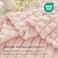 BEDELITE Pink Throw Blanket for Couch Super Soft Lightweight 3D Checkered Fluffy Fuzzy Fleece Blanket Luxurious Plush Cozy Summer Blanket for Home Room Decor Gift for Women 50x60 inches