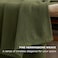 Bedsure GentleSoft 100 Cotton Large Throw Blanket for Couch 50x70 inches Breathable and Lightweight Soft Cozy Herringbone Woven Cotton Throw for Summer Olive Green Office Chair Blanket