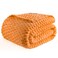 Bnuitland Soft Flannel Throw Blanket50X40 inches 3D Jacquard Fluffy Lightweight Fleece Throw Blanket for Babys and Pets300 GSM Cozy Warm Bed Sofa Fleece Blanket for All SeasonsLight Orange