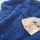 MocaDng Chunky Knit Blanket Throw 40x40 Chenille Throw Blankets Handmade Warm Cozy Blanket Couch Bed Home Decor Soft Breathable Fleece Banket Christmas for Couch Bed Sofa Best Gift Navy Blue