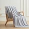 COOVA Lightweight Knit Throw Blanket for Couch Decorative Blanket Soft and Cozy Throw for Sofa Bed or Chair Living Room Light Grey 50x60 inches