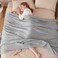 COOVA Lightweight Knit Throw Blanket for Couch Decorative Blanket Soft and Cozy Throw for Sofa Bed or Chair Living Room Light Grey 50x60 inches