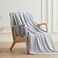 COOVA Lightweight Knit Throw Blanket for Couch Decorative Blanket Soft and Cozy Throw for Sofa Bed or Chair Living Room Light Grey 50x60 inches