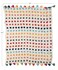 Creative Co-Op Creative CoOp Soft Woven Cotton Throw with Tufted Dots and Tassels Multicolor
