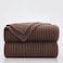 Douceur Brown Throw Blanket for Bed Soft Chunky Cable Knit Throw Blanket Classic Fishermans Rib Stitch Pattern Throw for Living Room60X80