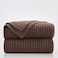 Douceur Brown Throw Blanket for Bed Soft Chunky Cable Knit Throw Blanket Classic Fishermans Rib Stitch Pattern Throw for Living Room60X80