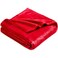 DREAMNINE Extra Soft Fuzzy Fleece Throw Blanket for Couch Sofa Chair 50 x 60 Decorative Solid Lightweight Fluffy Velvet BlanketsCozy Accent Shaggy Plush Warm Flannel Blanket for Winter BedroomRed