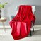 DREAMNINE Extra Soft Fuzzy Fleece Throw Blanket for Couch Sofa Chair 50 x 60 Decorative Solid Lightweight Fluffy Velvet BlanketsCozy Accent Shaggy Plush Warm Flannel Blanket for Winter BedroomRed