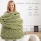 Exclusivo Mezcla Fleece Throw Blanket for Couch and Sofa Super Soft and Cozy Blankets with Checkered Design Lightweight Decorative All Season Use 50x60 Inches Olive Green