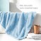 Exclusivo Mezcla Plush Fuzzy Fleece Throw Blanket Extra Large Super Soft Fluffy and Warm Blankets for Couch Bed All Season Light Blue 50x70 inches