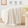 EXQ Home Fleece Throw Blanket for Couch or Bed 3D Waffle Patchwork Pattern Jacquard Decorative Blankets Cozy Soft Lightweight Fuzzy Flannel Blanket Suitable for All Seasons5060Beige