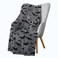 Serafina Home Halloween Throw Blanket Black Bats on Gray Velvet Soft Fleece Overized Large 70 x 50 for Sofa Bed Couch Chair Dorm
