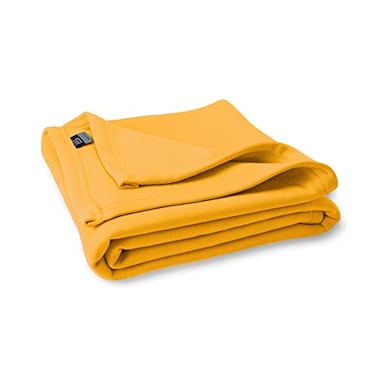 MV Sport Lightweight Sweatshirt Blanket Throw Warm Cozy Breathable Oversized Fleece Knit Couch Bed Travel Cold Nights and Outdoors Soft Light Weight Blanket 54 x 84 Soft Yellow