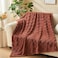 NEWCOSPLAY Super Soft Throw Blanket Coffee Premium Silky Flannel Fleece 3D Checkered Lightweight Bed Blanket All Season Use Coffee Checkered Throw50x70