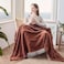 NEWCOSPLAY Super Soft Throw Blanket Coffee Premium Silky Flannel Fleece 3D Checkered Lightweight Bed Blanket All Season Use Coffee Checkered Throw50x70
