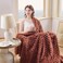 NEWCOSPLAY Super Soft Throw Blanket Coffee Premium Silky Flannel Fleece 3D Clouds Stylish Jacquard Lightweight Bed Blanket All Season Use 350GSM Coffee Throw50x60