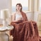 NEWCOSPLAY Super Soft Throw Blanket Coffee Premium Silky Flannel Fleece 3D Clouds Stylish Jacquard Lightweight Bed Blanket All Season Use 350GSM Coffee Throw50x60