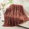 NEWCOSPLAY Super Soft Throw Blanket Coffee Premium Silky Flannel Fleece 3D Clouds Stylish Jacquard Lightweight Bed Blanket All Season Use 350GSM Coffee Throw50x60