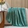 NEWCOSPLAY Super Soft Throw Blanket Light Teal Premium Silky Flannel Fleece Leaves Pattern Lightweight Bed Blanket All Season Use Light Teal Throw50x60