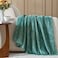 NEWCOSPLAY Super Soft Throw Blanket Light Teal Premium Silky Flannel Fleece Leaves Pattern Lightweight Bed Blanket All Season Use Light Teal Throw50x60