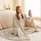 NEWCOSPLAY Super Soft Throw Blanket Linen Premium Silky Flannel Fleece 3D Waffle Checkered Lightweight Bed Blanket All Season Use Linen Throw50x70