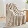NEWCOSPLAY Super Soft Throw Blanket Linen Premium Silky Flannel Fleece 3D Waffle Checkered Lightweight Bed Blanket All Season Use Linen Throw50x70