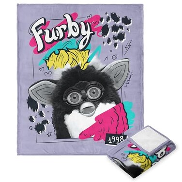 Northwest Hasbro Furby Furby 1998 Silk Touch Throw Blanket 40 x 50 Inches