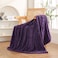 Puncuntex Deep Purple Throw Blanket 5060 inches Fuzzy 3D Jacquard Decorative Flannel Fleece Super Soft Plush Cozy Blanket for Couch Sofa Chair Lightweight