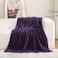 Puncuntex Deep Purple Throw Blanket 5060 inches Fuzzy 3D Jacquard Decorative Flannel Fleece Super Soft Plush Cozy Blanket for Couch Sofa Chair Lightweight