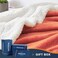 Walensee Sherpa Fleece Blanket Twin Size 60x80 Coral Plush Throw Fuzzy Super Soft Reversible Microfiber Flannel Blankets for Couch Bed Sofa Ultra Luxurious Warm and Cozy for All Seasons