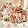 WOFNA Boho Throw Blanket for Bed 60x80 100 Soft Cotton Bohemian Blankets with Rustic Floral Printed Decor Spring Throw Blanket for Couch Cozy Breathable King Size All Season