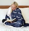 WOLF CREEK BLANKET Compassion Blanket Brand Strength Courage Super Soft Warm Hugs Get Well Gift Blanket Plush Healing Thoughts Positive Energy Love Hope Blue 50 x 65 Sherpa
