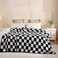 YIRUIO Checkered Knit Throw Blanket Ultra Soft Microfiber ReversibleFluffy Fuzzy Cozy Throw for BedSofa Couch Home Decor Gift Black