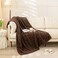 YUSOKI Sherpa Large Throw Blanket Single LayerLight Weight17lb320GMS3D Stylish Design for Gift Home Decor Brown50x65