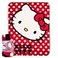 Northwest Sanrio Hello Kitty Polka Dot Kitty Fleece Throw Blanket Soft 45 x 60Inches Multi Color