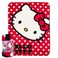 Northwest Sanrio Hello Kitty Polka Dot Kitty Fleece Throw Blanket Soft 45 x 60Inches Multi Color