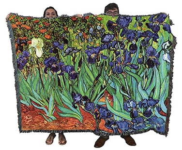 Pure Country Weavers Irises Blanket by Vincent Van Gogh Fine Art Gift Tapestry Throw Woven from Cotton Made in the USA 72x54