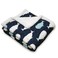 Lush Decor Whale Throw Ocean Animal Print Fuzzy Reversible Sherpa Blanket 60 x 50 Navy