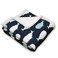 Lush Decor Whale Throw Ocean Animal Print Fuzzy Reversible Sherpa Blanket 60 x 50 Navy