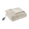 Beautyrest Duke Blanket Luxury Oversize Electric Throw Premium Soft Cozy Brushed Long Faux Fur for Bed Couch with 3 Heat Setting Controller Auto ShutOff Function Champagne 50 in x 70 in